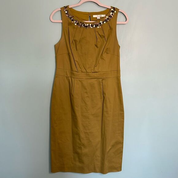 Boden Olive Embellished Neck Midi Dress - Picture 1 of 7